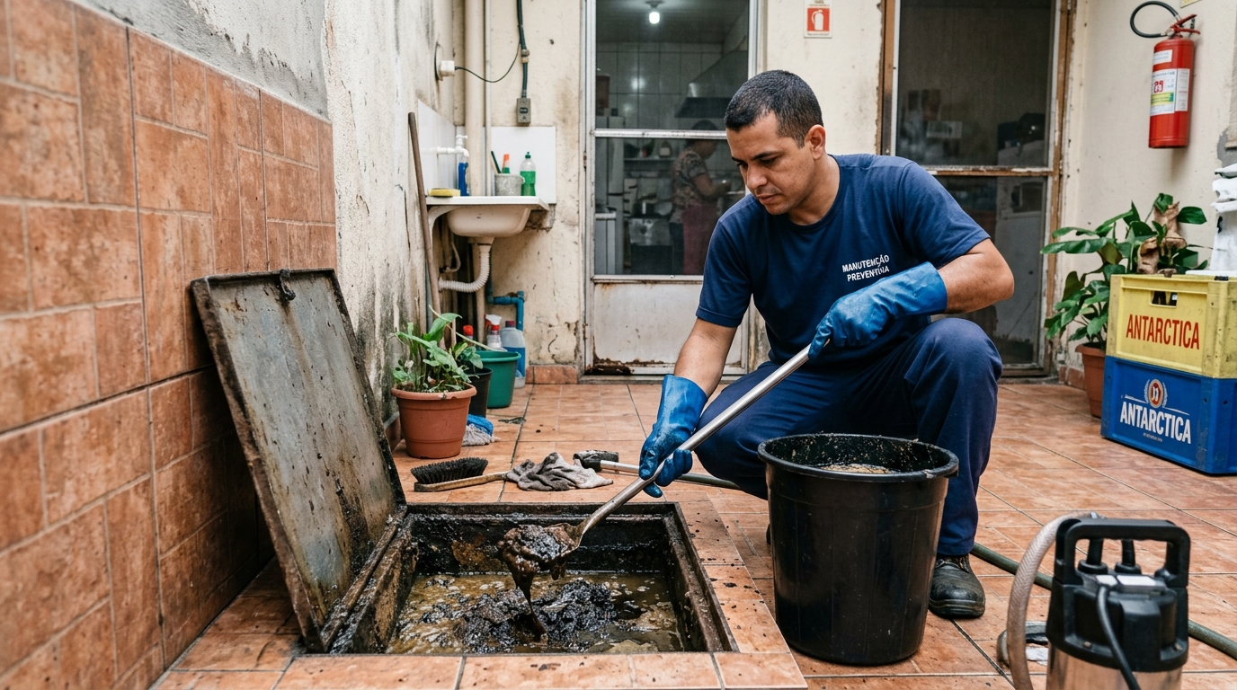 Limpeza de Caixa de Gordura perto de mim em São Gonçalo‑RJ